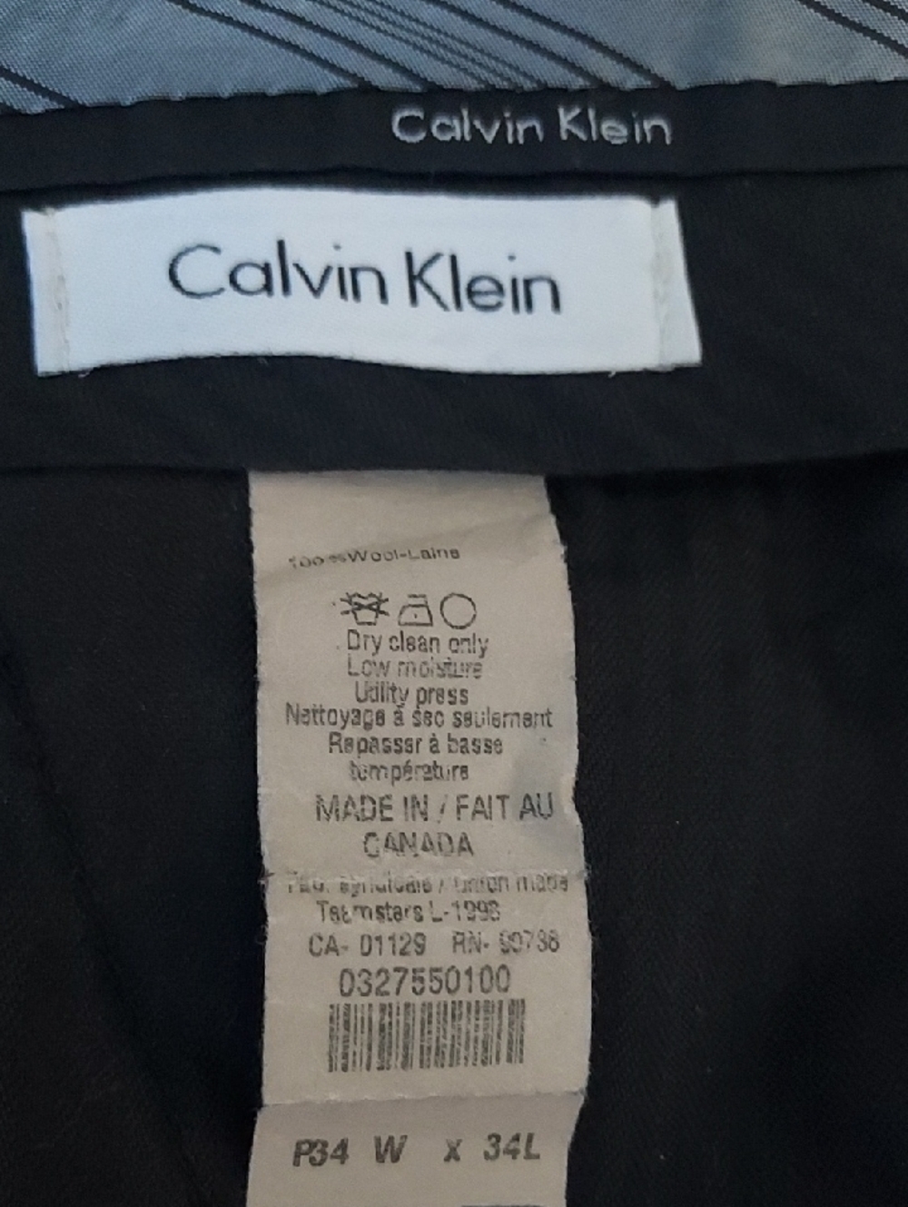 Calvin Klein Black Pinstripe Suit - Picture 3 of 14